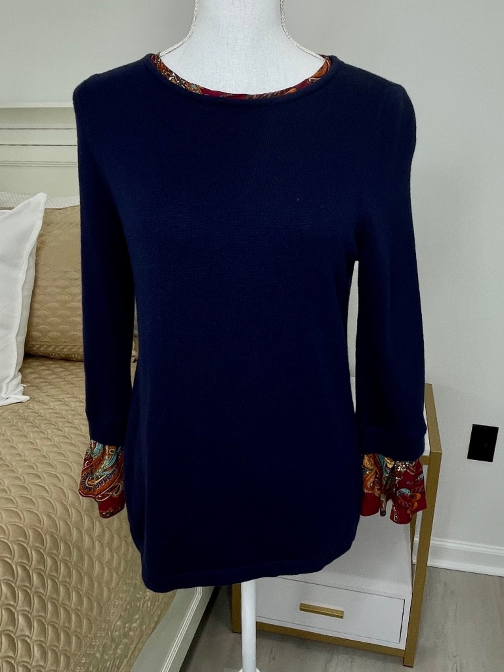 Chicos Layered Look Sweater Size Chicos 0 (4/6)